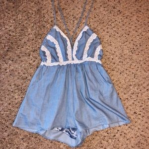 Tobi — blue romper